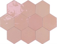 Zellige Hexa Pink 10,8x12,4-2