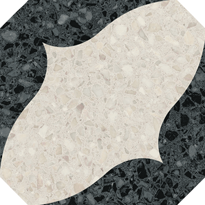 Niza Octógono Cerbere Negro 20x20