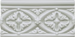 Neri Relieve Bizantino 7,5x15, Silver Mist