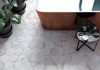 Marble Line Hexagono Diamond Gold Mate 15x17-3