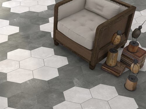 Rift Hexagon Grafito 23,3x26,8-3