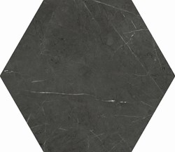 Marble Line Hexagono Marquina Brillo 15x17