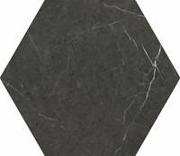 Marble Line Hexagono Marquina Mate 15x17