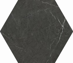 Marble Line Hexagono Marquina Mate 15x17