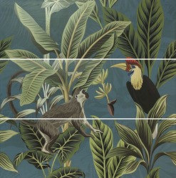 Silk Décor Set(3) ABC Toucan Blue 40x120