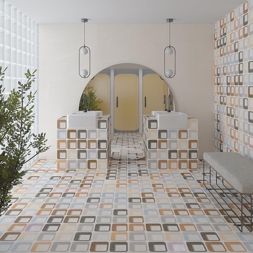 Pop Tile Sixties Marfil 15x15-3